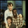 Director Des McAnuff (Back & actors (L-R) Daniel Jenkins & Ron Richardson in a rehearsal shot fr. the original cast of the Broadway musical "Big River." (New York)