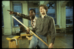 Actors (L-R) Ron Richardson & Daniel Jenkins in a rehearsal shot fr. the original cast of the Broadway musical "Big River." (New York)