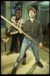 Actors (L-R) Ron Richardson & Daniel Jenkins in a rehearsal shot fr. the original cast of the Broadway musical "Big River." (New York)