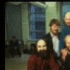 Producers (Front L-R) Michael David & Rocco Landesman & other partners in Dodger Productions in a rehearsal shot fr. the original cast of the Broadway musical "Big River." (New York)