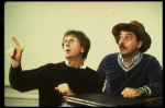 Actors (L-R) Rene Auberjonois & Bob Gunton in a rehearsal shot fr. the original cast of the Broadway musical "Big River." (New York)
