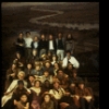 Assembled cast & creative team in a publicity shot fr. the original cast of the Broadway musical "Big River." (New York)