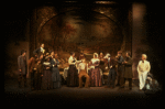 Actor Daniel Jenkins (C) & cast in a scene fr. the original cast of the Broadway musical "Big River." (New York)