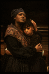 Actresses (L-R) Carol Dennis & Jennifer Leigh Warren in a scene fr. the original cast of the Broadway musical "Big River." (New York)