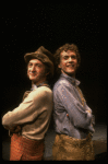 Father & son actors (L-R) Ken & Daniel Jenkins in a scene fr. the first replacement cast of the Broadway musical "Big River." (New York)