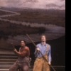 Actors (L-R) Larry Riley & Daniel Jenkins in a scene fr. the first replacement cast of the Broadway musical "Big River." (New York)