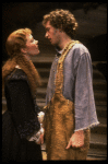Actors Marin Mazzie & Daniel Jenkins in a scene fr. the first replacement cast of the Broadway musical "Big River." (New York)
