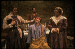 Actors (L-R) Evalyn Baron, George Merritt, Daniel Jenkins & Susan Browning in a scene fr. the first replacement cast of the Broadway musical "Big River." (New York)