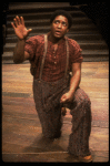Actor Larry Riley in a scene fr. the second replacement cast of the Broadway musical "Big River." (New York)
