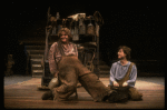 Actors (L-R) Leo Burmester & Martin Moran in a scene fr. the second replacement cast of the Broadway musical "Big River." (New York)