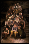 Actor Brian Lane Green (Front C) w. entire cast in publicity photo of the third replacement cast of the Broadway musical "Big River." (New York)
