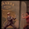 Actor Ron Husmann (L) w. cast in a scene fr. the replacement cast of the Broadway revival of the musical "Irene." (New York)