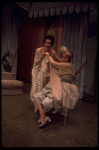 Actresses (L-R) Ruth Warrick & Patsy Kelly in a scene fr. the replacement cast of the Broadway revival of the musical "Irene." (New York)