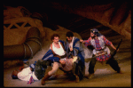 Actors (L-2R) Alan Weeks, David Carroll & Bruce Adler in a scene fr. the Broadway musical "Oh, Brother!." (New York)