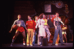Actress Alyson Reed (C) as Norma Jean Baker in a scene fr. the Broadway musical "Marilyn: an American Fable." (New York)