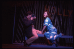 Actors James Haskins & Alyson Reed as Norma Jean Baker in a scene fr. the Broadway musical "Marilyn: an American Fable." (New York)