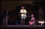 Actors (L-R) James Haskins, Mitchell Greenberg & Alyson Reed as Norma Jean Baker in a scene fr. the Broadway musical "Marilyn: an American Fable." (New York)