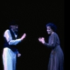 Actors Judy Kuhn & Dick Latessa in a scene fr. the Broadway musical "Rags." (New York)