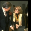 Producer Martin Richards & costume designer Florence Klotz discussing design renderings at the first rehearsal of the Broadway musical "A Doll's Life." (New York)