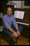 Composer Larry Grossman at the first rehearsal of the Broadway musical "A Doll's Life." (New York)
