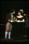 Actors Betsy Joslyn & Peter Gallagher in a scene fr. the Broadway musical "A Doll's Life." (New York)