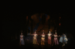 Actor Ben Vereen (R) w. dancers in a scene fr. the Broadway musical "Grind." (New York)