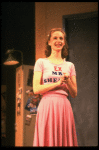 Actress Sally Klein in a scene fr. the Broadway musical "Merrily We Roll Along." (New York)
