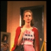 Actress Sally Klein in a scene fr. the Broadway musical "Merrily We Roll Along." (New York)