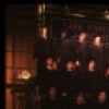 Entire cast in graduation scene fr. the Broadway musical "Merrily We Roll Along." (New York)