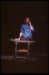 Actress Ann Morrison in a scene fr. the Broadway musical "Merrily We Roll Along." (New York)