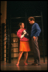 Actors Terry Finn & Jim Walton in a scene fr. the Broadway musical "Merrily We Roll Along." (New York)