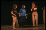 Actors (L-R) Lonny Price, Ann Morrison & Jim Walton in a scene fr. the Broadway musical "Merrily We Roll Along." (New York)