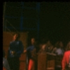 Actor Lonny Price (C) w. cast in a scene fr. the Broadway musical "Merrily We Roll Along." (New York)