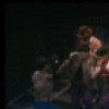 Actress Terry Finn (C) w. cast in a scene fr. the Broadway musical "Merrily We Roll Along." (New York)