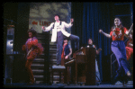 Actor James Weissenbach (C, who was replaced during previews) w. cast in a scene fr. the Broadway musical "Merrily We Roll Along." (New York)