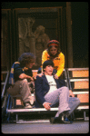 Actors (L-R) Lonny Price, James Weissenbach (who was replaced during previews) & Ann Morrison in a scene fr. the Broadway musical "Merrily We Roll Along." (New York)