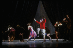 Dancer Bunny Briggs (C) w. dancers in a scene fr. the Broadway musical revue "Black and Blue." (New York)