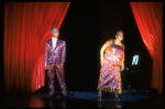 Dancer Bunny Briggs (L) & singer Linda Hopkins (R) in a scene fr. the Broadway musical revue "Black and Blue." (New York)
