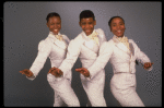 Dancers (L-R) Dormeshia Sumbry, Tarik Winston & Cyd Glover in a publicity shot fr. the replacement cast of the Broadway musical revue "Black and Blue." (New York)