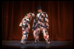 Dancers (L-R) George Hillman & Lon Chaney in a scene fr. the replacement cast of the Broadway musical revue "Black and Blue." (New York)