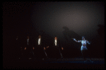 Dancer Theara J. Ward (R) w. cast in a scene fr. the replacement cast of the Broadway musical revue "Black and Blue." (New York)