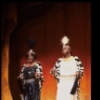 Singers (L-R) LaVern Baker & Linda Hopkins in a scene fr. the replacement cast of the Broadway musical revue "Black and Blue." (New York)