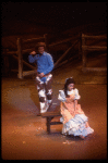 Actors Laurence Guittard & Christine Andreas in a scene fr. the Broadway revival of the musical "Oklahoma!." (New York)