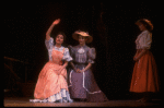 Actress Christine Andreas (L) w. cast in a scene fr. the Broadway revival of the musical "Oklahoma!." (New York)