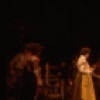 Actors Mary Wickes (3L) & Harry Groener (3R) w. dancers in a scene fr. the Broadway revival of the musical "Oklahoma!." (New York)