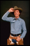 Actor Joel Higgins in a publicity shot fr. the replacement cast of the Broadway revival of the musical "Oklahoma!." (New York)