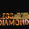 Elaborate show curtain reading "THE ALMOST TOTALLY FICTITOUS MUSICAL HYSTERY OF LEGS DIAMOND!" fr. the Broadway musical "Legs Diamond." (New York)