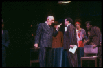Actors Joe Silver (L), Raymond Serra (3R) & Julie Wilson (2R) in a scene fr. the Broadway musical "Legs Diamond." (New York)