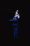 Actress Christine Andreas (whose role was eliminated during previews) in a scene fr. the Broadway musical "Legs Diamond." (New York)