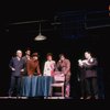 Actors Joe Silver (2L), Christian Kauffmann (3L), Julie Wilson (3R) & Raymond Serra (R) in a scene fr. the Broadway musical "Legs Diamond." (New York)